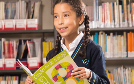 Estudiante en biblioteca