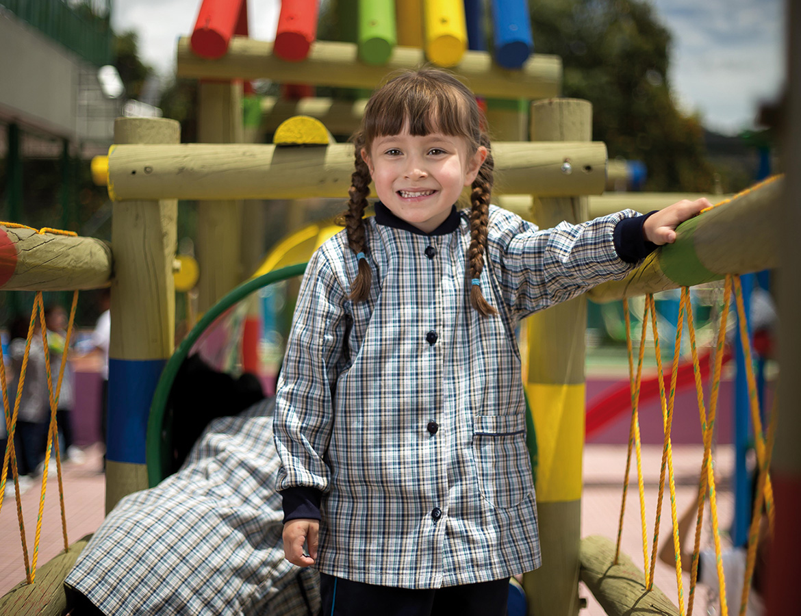 Estudiante en jardín infantil